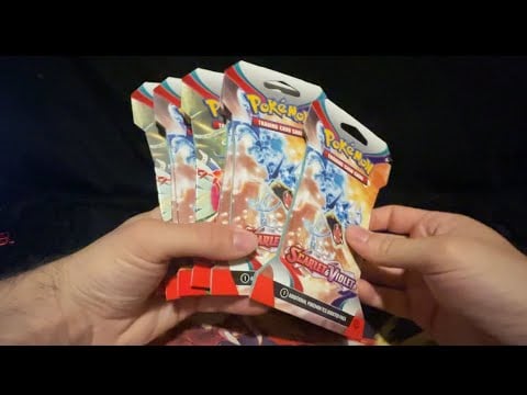 ASMR Pokemon Pack Opening: 8 Scarlet & Violet Booster Packs