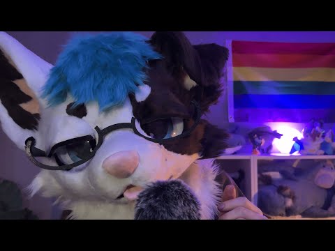 [Furry ASMR] Drunken and kind of scuffed affirmations and hand sounds :3