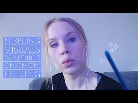 ASMR - Mouth sounds | nibbling, inaudible, visuals, licking, no talking