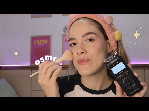 ASMR ME MAQUIANDO COM VOCÊS | SONS DE BOCA E SUSSURROS