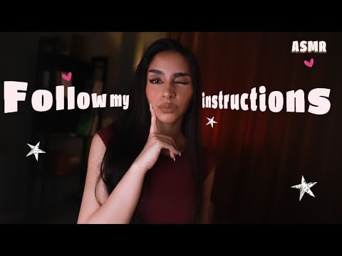 ASMR INSTRUCTIONS | چشماتو ببند و هرکاری میگم رو انجام بده..👀(Keep Your Eyes Closed,Low Light)