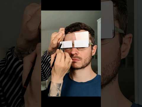 Adjust his new glasses