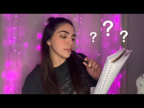 ASMR asking you SUPER personal and uncomfy questions 📝 (writing sounds)