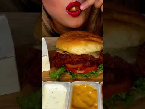 Chick-fil-A chicken #shorts #asmr #eatingshow #chicken