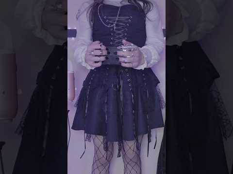 ASMR goth girl steals your phone and starts tapping it for some reason #asmr #asmrtapping