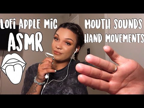 ASMR- Lofi Apple Mic Mouth Sounds and Hand Movements