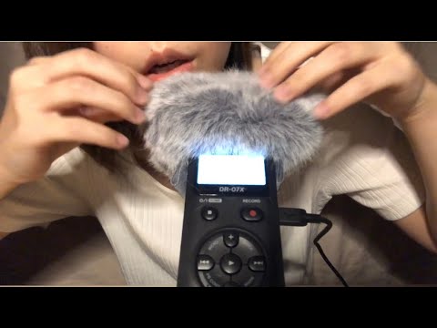 【ASMR】なでなでしたり、ささやいたりして眠らせます。Whispering and touching the windscreen.