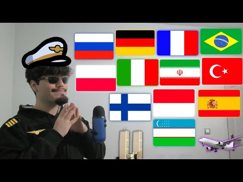 ASMR Pilot Roleplay in 12 Different Languages✈️