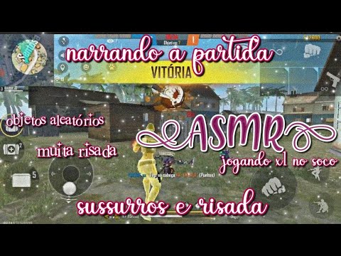 ASMR FF - JOGANDO X1 NO SOCO 💜 SUSSUROS E OBJETOS ALEATÓRIOS (e risadas)