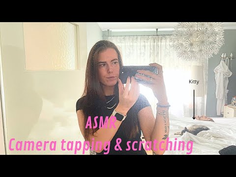 I’m Back! ASMR camera tapping & scratching | no talking + kitty