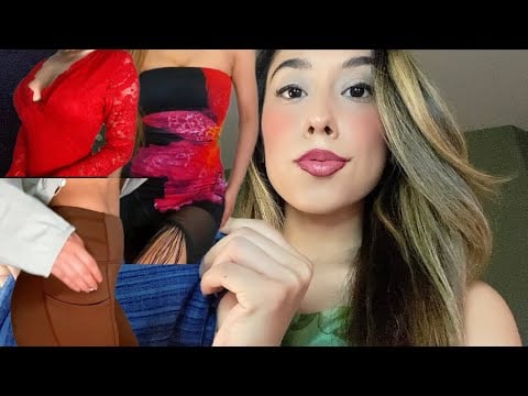 ASMR Clothing Try On Haul (Close Up Fabric Sounds) 