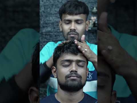Indian Barber's Oily Head & Ear Massage Deep Tingles | ASMR Lightning Fast #shorts