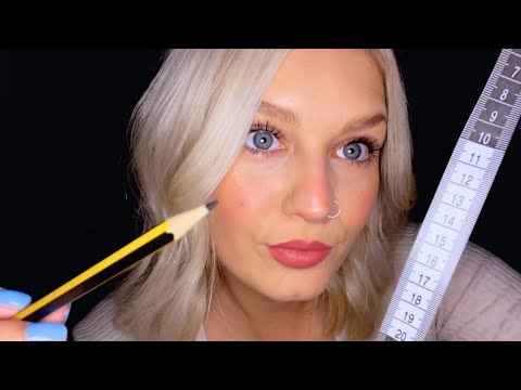 ASMR Measuring & Drawing You Roleplay ✏️ Whispered Sketching | ASMR By Becky