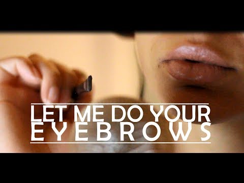 ASMR doing your eyebrows // tweezer sounds // tongue clicking // whisper