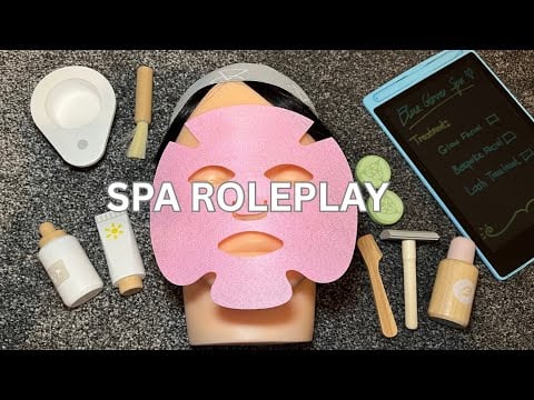 asmr spa roleplay wooden toy set
