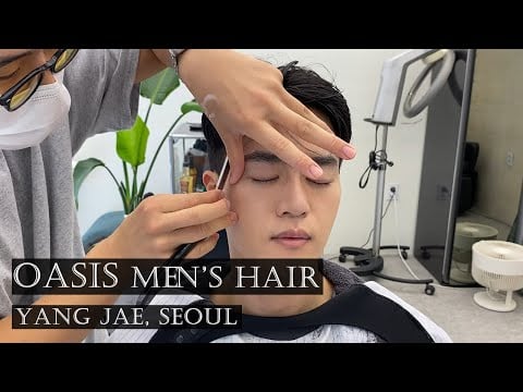 ASMR 완벽한 그라데이션과 헤어라인 스킬의 소유자 지현수 바버 | 오아시스 멘즈헤어 | Haircut & Neck trim & Hair shampoo & Face shaving