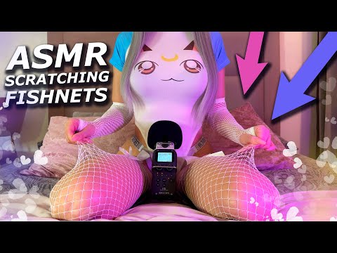 ASMR White Fishnet Stockings SCRATCHING SOUNDS | ZOOM H5 No Talking