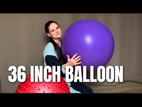 ASMR 36” Blowing Balloon - Purple 💜 | Looner |  Pyjamas Party