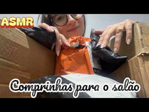 UNBOXING COMPRINHAS PARA O SALÃO #asmr