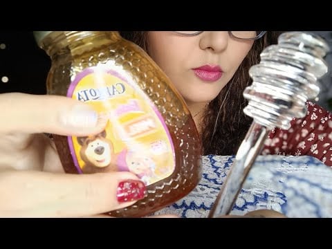 ASMR Comiendo Miel con palita o cuchara de cristal