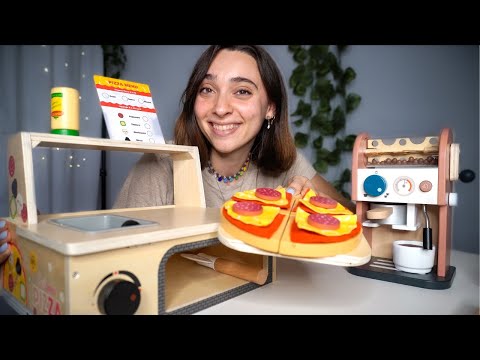 COCCOLE CON I GIOCHI IN LEGNO: PIZZA E CAFFE' ASMR
