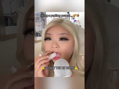 EATING A PACKING PEANUT #mukbang