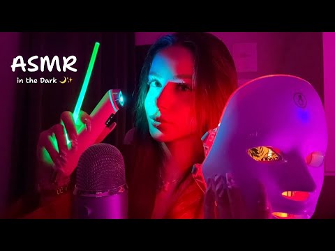 ASMR in the Dark 🌙✨ for people with tired eyes 😴 (rare &unique triggers, follow my instructions)