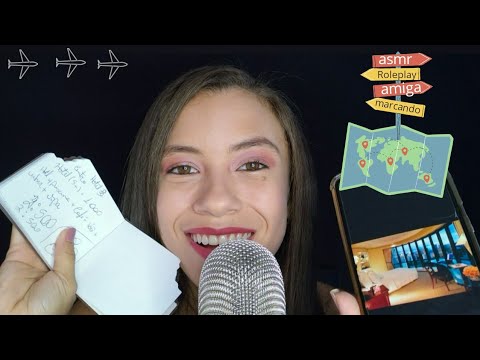 (ASMR PORTUGUÊS) Roleplay Amigas Marcando Viagem de Férias