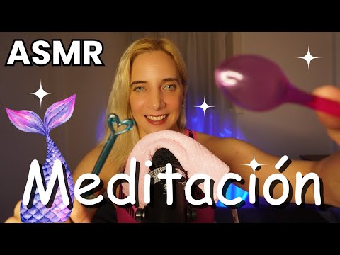 ASMR Meditación Guiada🌙 Relajación en el Mar con Canto de Sirenas 🧜