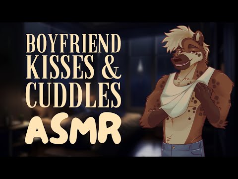 [Furry ASMR] Hyena Boyfriend Cuddles and Kisses You 🤍 | Heartbeat, Rainstorm, Personal Attention...