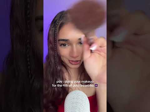 ASMR Doing your makeup for the 4th of July Fireworks 🎆 