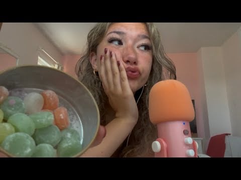 ASMR hard candy whisper ramble