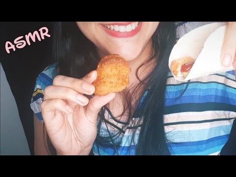 ASMR comiendo Fajitas y Nuggets | MUKBANG Fajitas y Nuggets | ASMR en Español