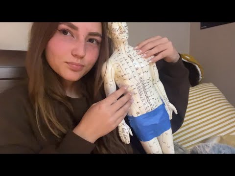 ASMR Acupuncture Doll Massage & tapping (placebo effect)