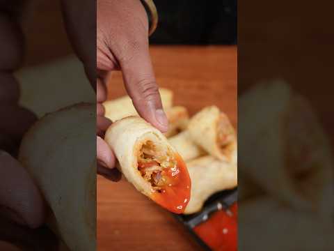 🔥 ASMR Spring Rolls | Ultra Crispy Crunch | Satisfying Fry Sounds #shorts #asmr #streetfood