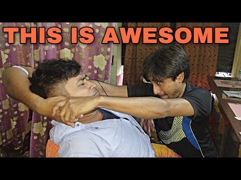 Awesome head and body massage by Indian barber | neck cracking ASMR by krishna barber