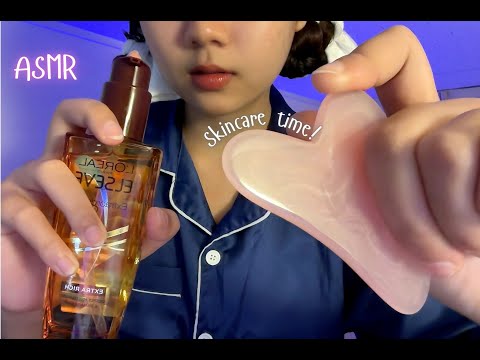 Skincare ရအောင်🧴🧼ASMR Friend Does Your Nighttime Skincare😴(Layered Sounds,Soft Spoken)