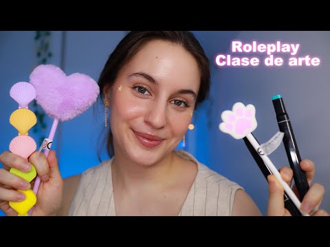 Tu COMPAÑERA DE CLASE te pinta la cara 🎨🖌️ ASMR Roleplay (layered sounds)