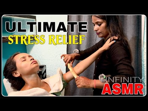 Soothing Neck Back Massage & Infinity ASMR Calm Your Mind By Masseuse Rinki | Ultimate Stress Relief