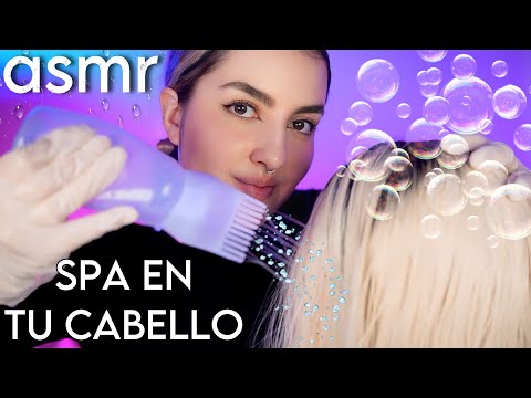 asmr SPA de cabeza con lavado, masaje, tratamiento, aromaterapia para dormir deli