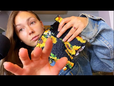 ASMR- WHISPERED CLOTHING HAUL (fabric sounds + over explaining🤤👙👗)