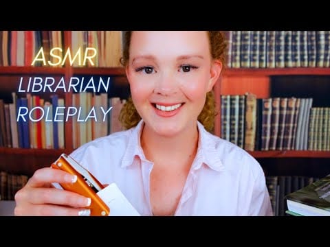ASMR Librarian Roleplay, Soft Spoken | Typing, Page Turning, Personal Attention