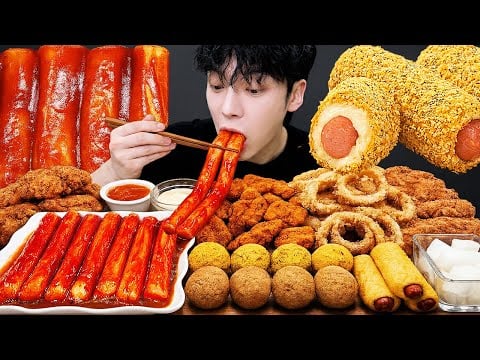 ASMR MUKBANG BHC 뿌링클 양념 치킨먹방! 떡볶이 핫도그 치즈볼 CRISPY FRIED CHICKEN HOT DOG EATING SOUND!