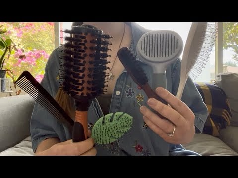 asmr hairbrush sounds + brushing your hair (no talking) 🦋