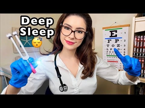 ASMR Cranial Nerve Exam For Deep Sleep 👩‍⚕️ Doctor Exam, Ear, Eye & Hearing Test