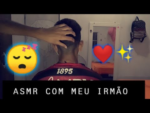 ASMR COM MEU IRMÃO - ( sons de creme e pente )