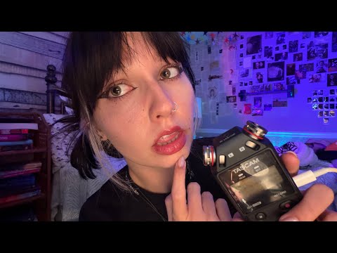 TINGLY AND CRISP TASCAM ASMR ☁️ (Mic Gripping, Biting, Mic Covers) 