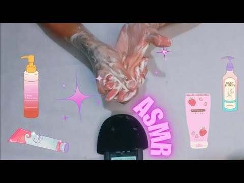 ASMR esfoliando e hidratando minhas mãos STICKY HANDS LOTION | no talking |