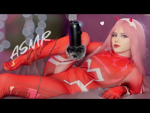 ♡ ASMR Scratching Fabric Zero Two 02 Cosplay ♡