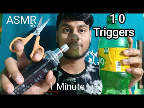 ASMR Fast and Aggressive In 1 Minutes [ 10 Triggers]